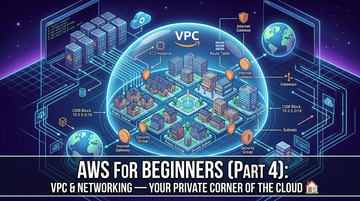 AWS for Beginners (Part 4): VPC & Networking — Your Private Corner of the Cloud 🏘️
